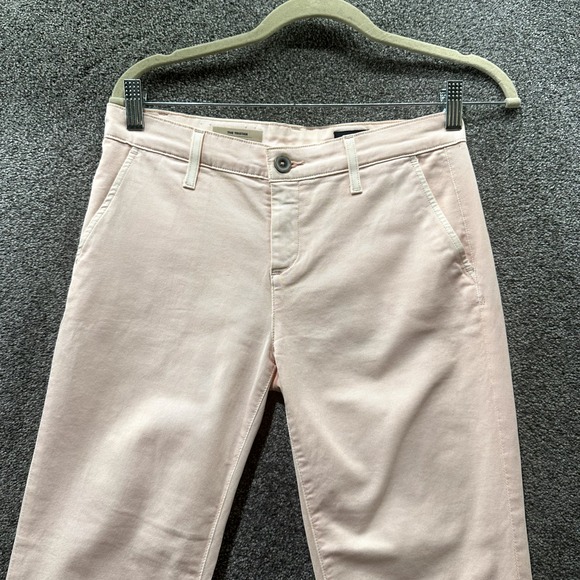 Adriano Goldschmied Tristan Tailored Trouser Pants Women 25 Pink Straight Ankle - Picture 9 of 16